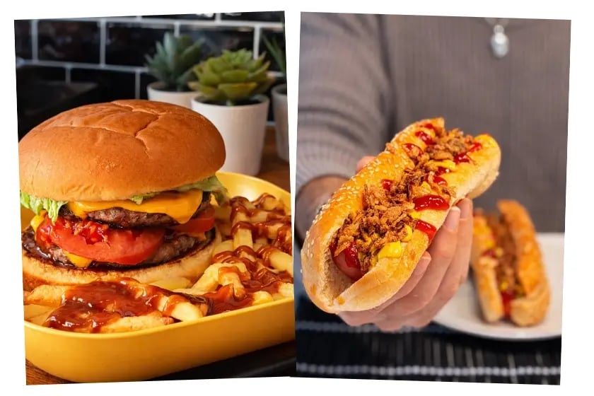 Hamburguesa ElPozo King Upp, Hotdog ElPozo King Upp